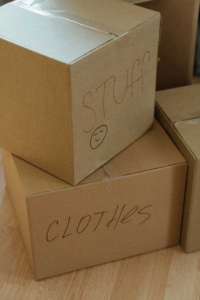 cajas de un traslado a Amberes